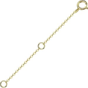 14K Solid Gold Necklace Extender Real 14K Bracelet Extender 2 3 4 Inch Durable Adjustable Chain Gold Anklets Extension for Women 2" 3" 4" (14K Yellow Gold-2 Inch)