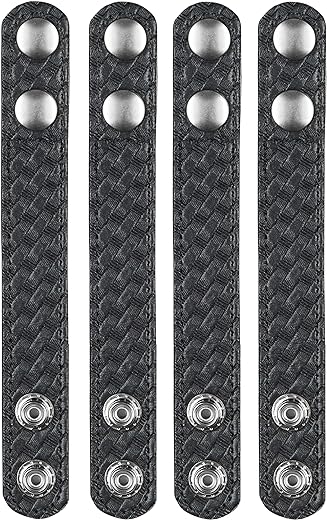 4-Pack 7906 Chrome Snap Belt Keepers