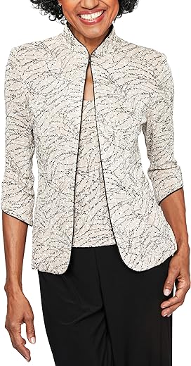 Alex Evenings Women's Top and Jacket Set