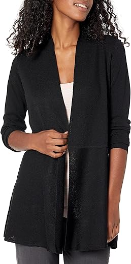 Anne Klein womens Long Cardigan Sweater, Anne Black, Large US