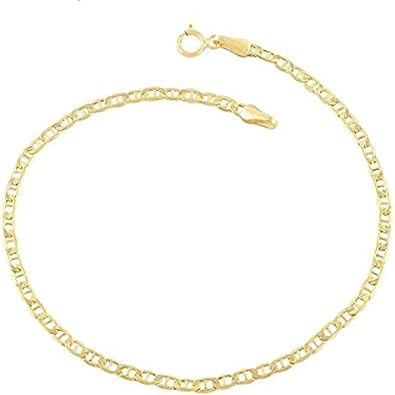 ARGENTO REALE 14K Gold Anklets for Women. 14K 10 Inch Anklet, Gold Rope chain Anklet, 14K Box Chain, Cuban Chain, Figaro Chain, Anklet Summer Beach Gold Jewelry, Foot Jewelry...