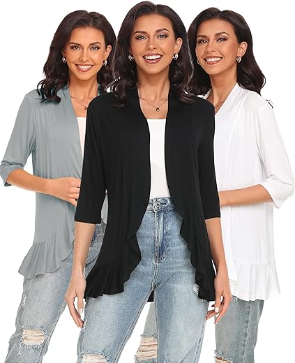 Argstar Women's 3/4 Sleeve Cardigan (S-3XL)