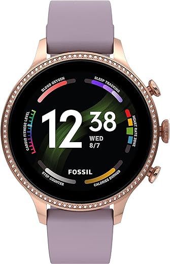 Fossil Gen 6 42mm Touchscreen Smart Watch for Women with Alexa Built-In, Fitness Tracker, Activity Tracker, Sleep Tracker, GPS, Speaker, Music Control, Smartphone Notifications