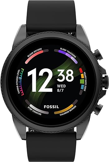 Fossil Gen 6 44mm Touchscreen Smart Watch for Men with Alexa Built-In, Fitness Tracker, Activity Tracker, Sleep Tracker, GPS, Speaker, Music Control, Smartphone Notifications