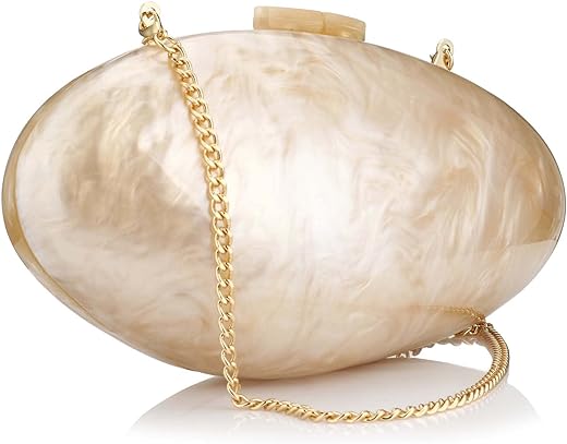 Gets Acrylic Purses and Handbags for Women Shell Shape Shoulder Crossbody Bag with Chain Clutch Purse for Wedding Party