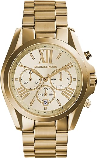 Michael Kors Bradshaw Women's Watch, Stainless Steel Chronograph Watch for Women with Steel or Leather Band