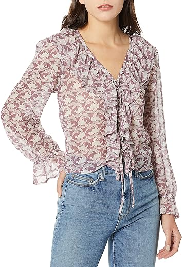 Rachel Pally Women's Chiffon EROS TOP, Dove, S