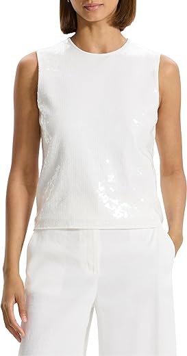 Theory Women's Sleeveless Crew Neck Shell Top