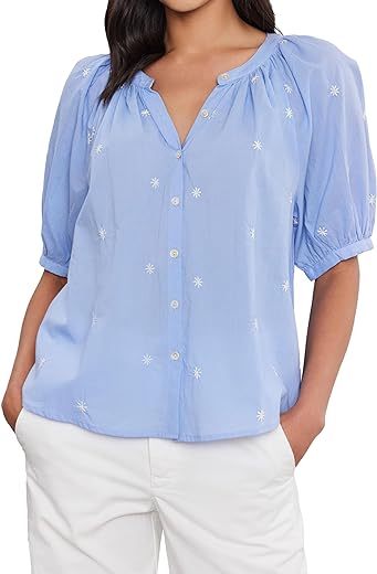 Velvet by Graham & Spencer Women's Amira Novelty Embroidery Top