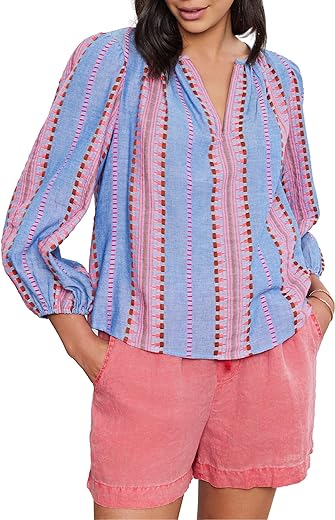 Velvet by Graham & Spencer Women's Isla Bright Jaquard Top