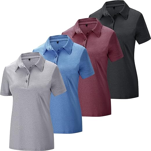 Women's Polo Shirts Athletic Golf Shirts Women Lightweight Womens Polo Shirts Short Sleeve Quick Dry Womens Shirt